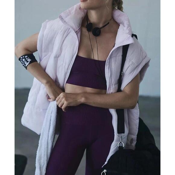 $148 Free People FP Movement Performance In A Bubble Puffer Vest Women's S Pink - Picture 3 of 13